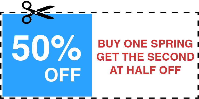 HALF OFF GARAGE SPRING